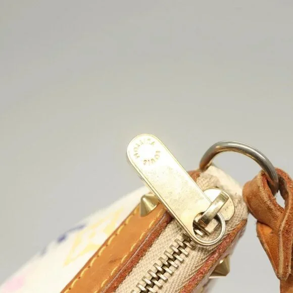 LOUIS VUITTON Multicolor Pochette Accessoires Pouch White M92649 LV Auth 127669V - Picture 13 of 16
